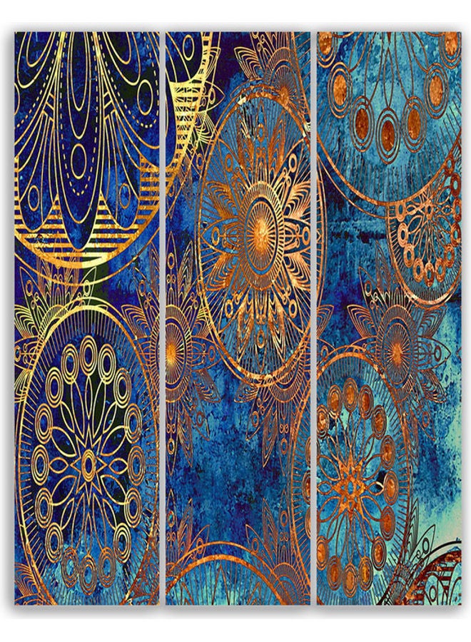 طقم لوحات فنية بتصميم تجريدي مكون من 3 قطع متعدد الألوان 15x60سم - Image 1