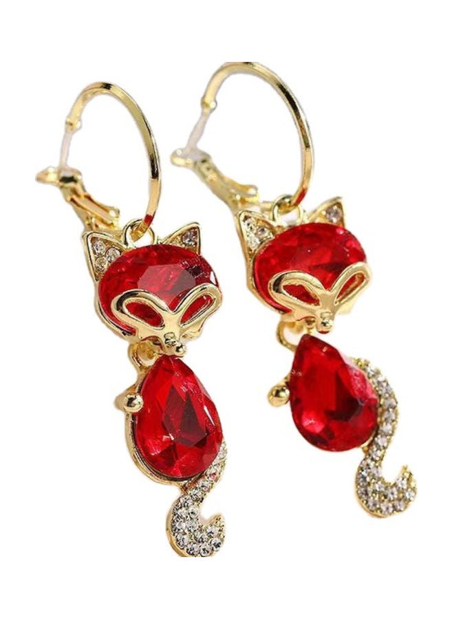 J.J Hand made Needle Rhinestone Earrings - Image 1