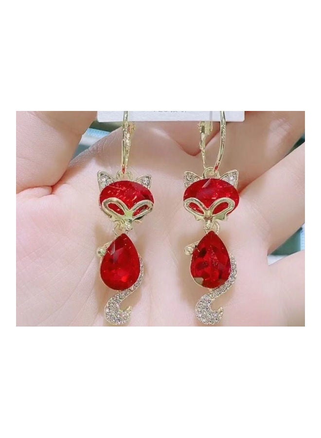 J.J Hand made Needle Rhinestone Earrings - Image 3