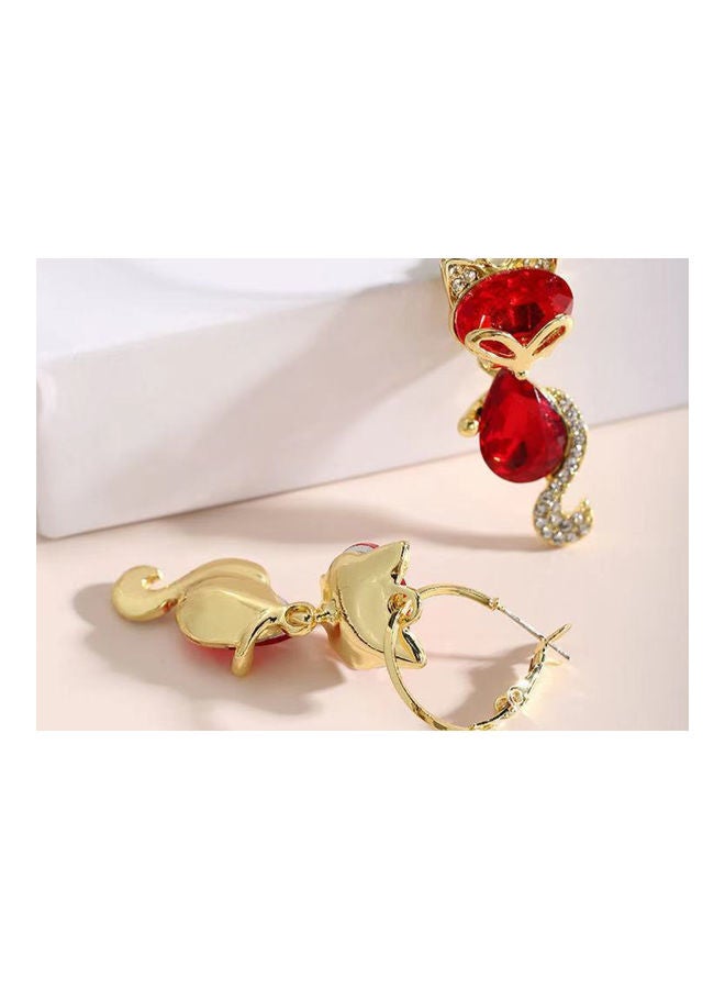 J.J Hand made Needle Rhinestone Earrings - Image 4