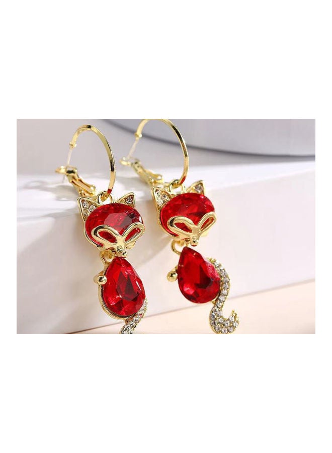 J.J Hand made Needle Rhinestone Earrings - Image 5