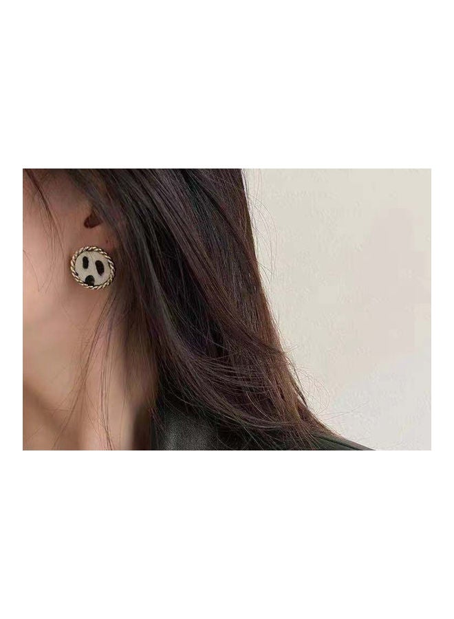 J.J Hand made Needle Polka Dot Leopard Pattern Earrings - Image 3