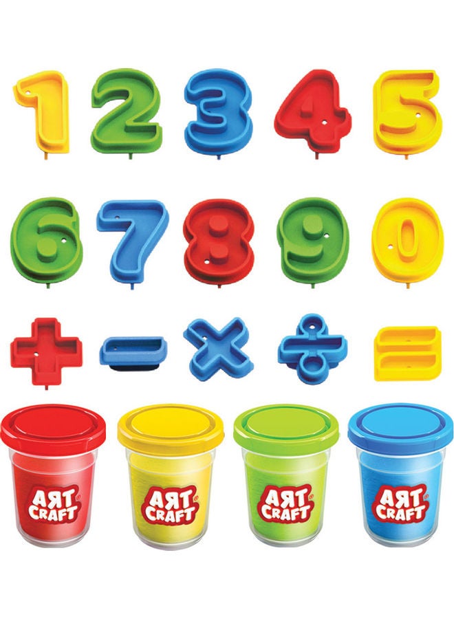 ديدي علبة تشكيل العجين على شكل أرقام للفنون والحرف اليدوية من 19 قطعة - Image 3