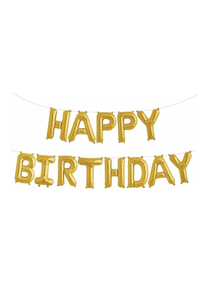 63-Pack Solid Happy Birthday Foil Latter with Balloon - Image 2