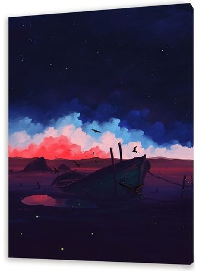 Ship Canvas Wall Art Multicolour S - Image 1