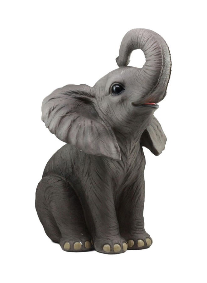 Elephant Sitting with Trunk Up Toy - Image 1