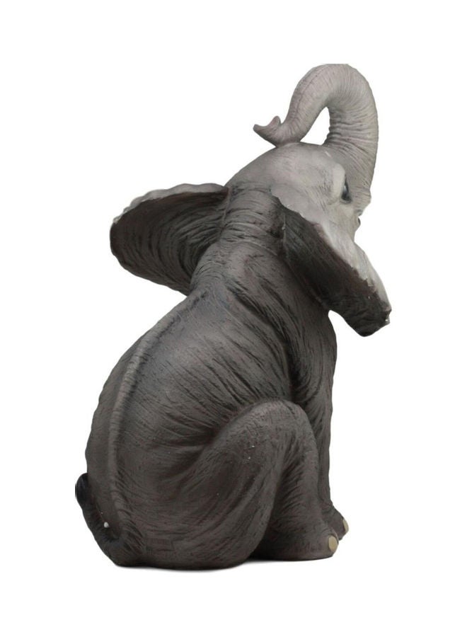 Elephant Sitting with Trunk Up Toy - Image 2