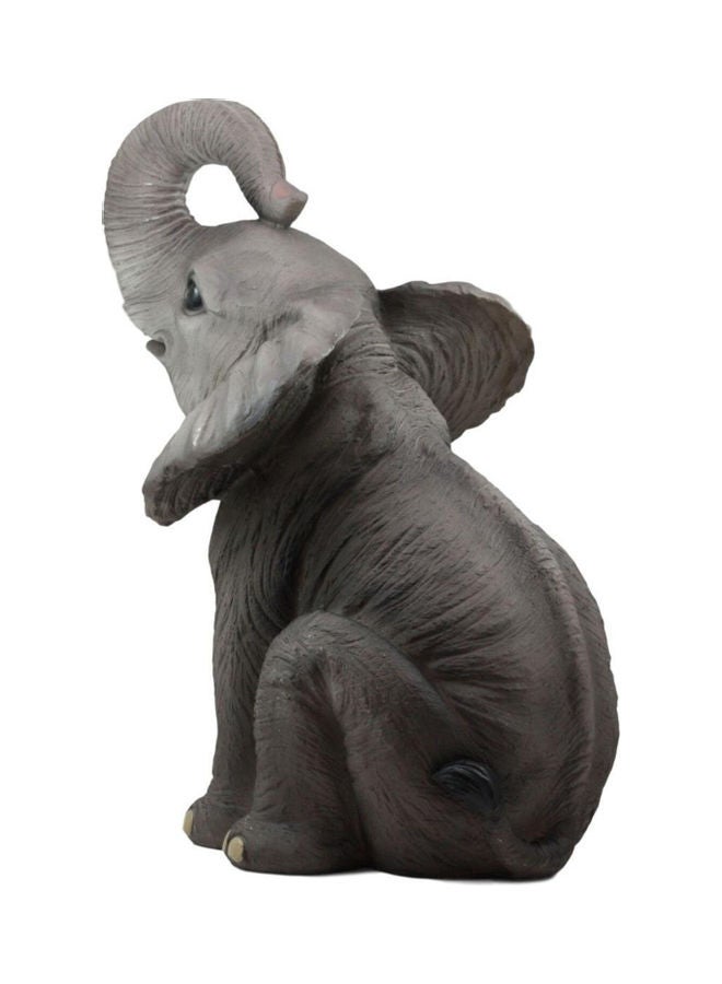 Elephant Sitting with Trunk Up Toy - Image 4