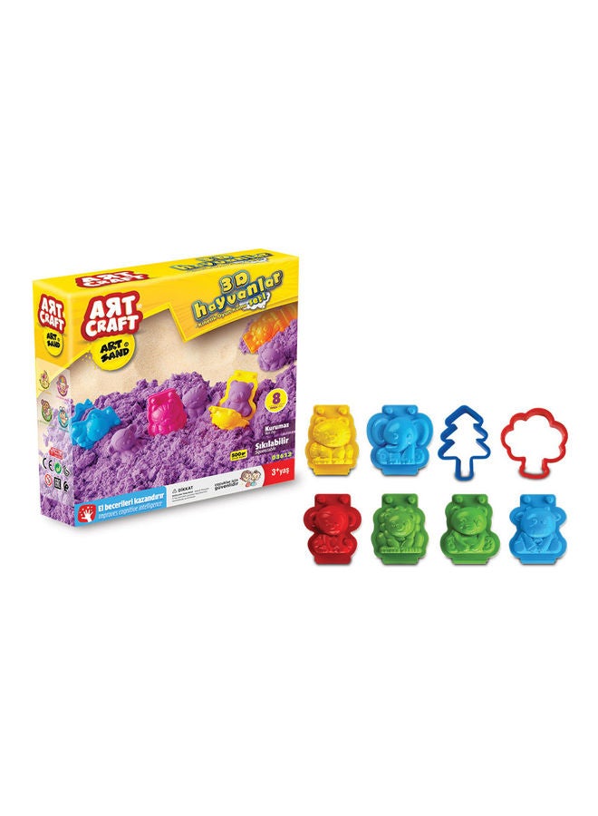 ديدي مجموعة ألعاب قوالب للتشكيل بالرمال بتصميم حيوانات ثلاثية الأبعاد للحرف اليدوية الفنية - Image 1