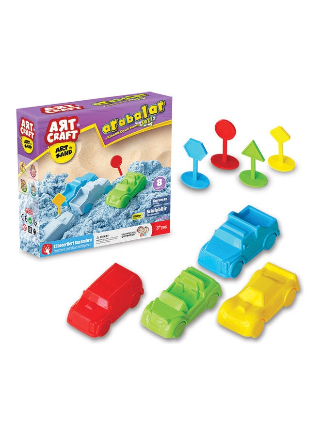 ديدي مجموعة ألعاب رملية آرت كرافت مع قوالب تشكيل بتصميم سيارات - Image 1