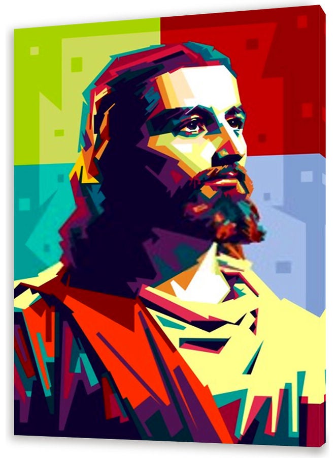 Man Themed Canvas Wall Art Multicolour L - Image 1
