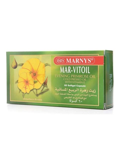 Mar-Vitoil Evening Primrose Oil with Vitamin E 60 Capsules