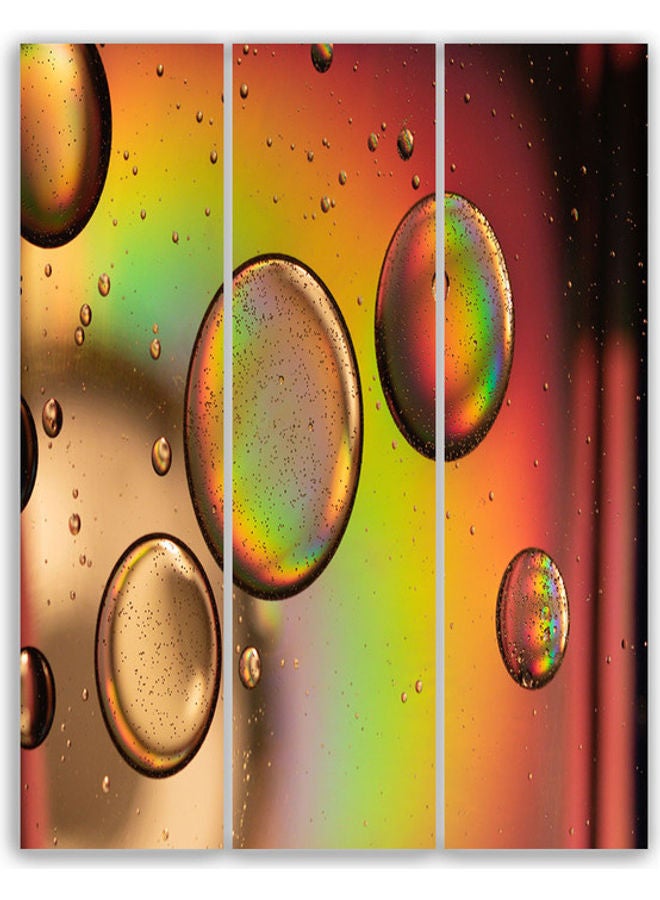 طقم لوحات فنية جدارية بتصميم فقاعات مكون من 3 قطع متعدد الألوان 15x60سم - Image 1