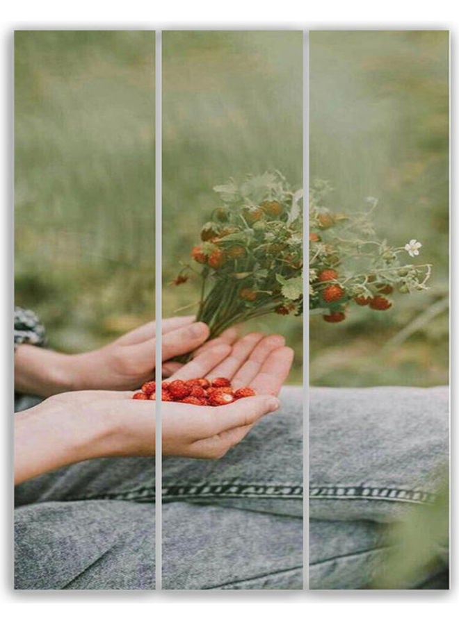 طقم لوحات فنية بتصميم زهور مكون من 3 قطع متعدد الألوان S - Image 1