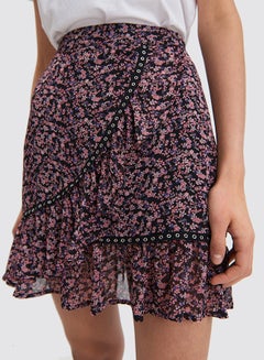 Mohito All-Over Printed Skirt Violet  - Image 4