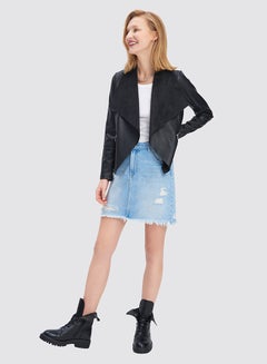 Mohito Raw Hem Denim Skirt Blue  - Image 1