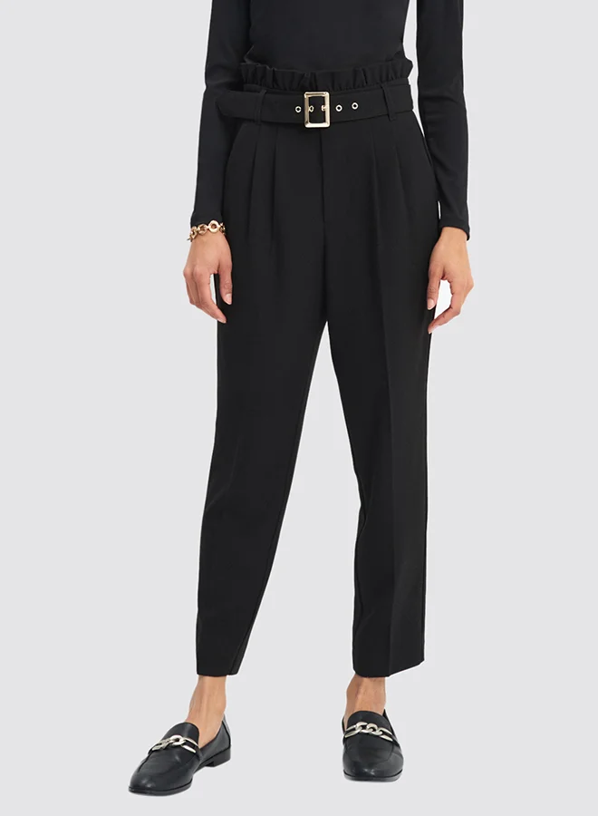 Mohito Paperbag Waist Pants Black
