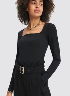 Mohito Paperbag Waist Pants Black  - Image 3