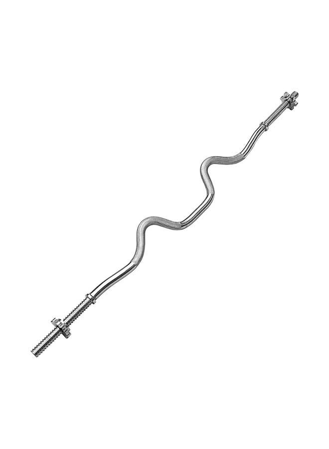 H PRO Unisex Adult Threaded Solid Chrome Super Curl Bar 5kg  - Image 1