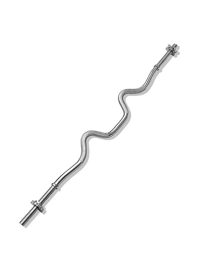 Unisex Adult Threaded Solid Chrome Super Curl Bar 5kg - v1617687678/N45944178A_4