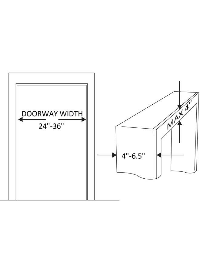 H PRO Power Tower Adjustable Doorway Pull Up Bar 24 x 15.2 x 7.6cm  - Image 5