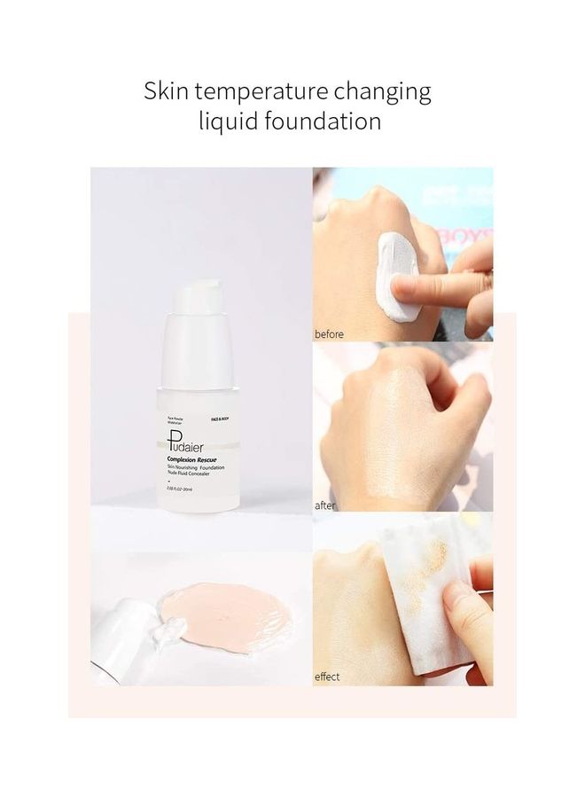 pudaier Magic Temperature Colour Changing Liquid Foundation White - Image 2