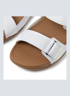 FitFlop Men's Gogh Moc Slide in Leather Sandal White  - Image 2