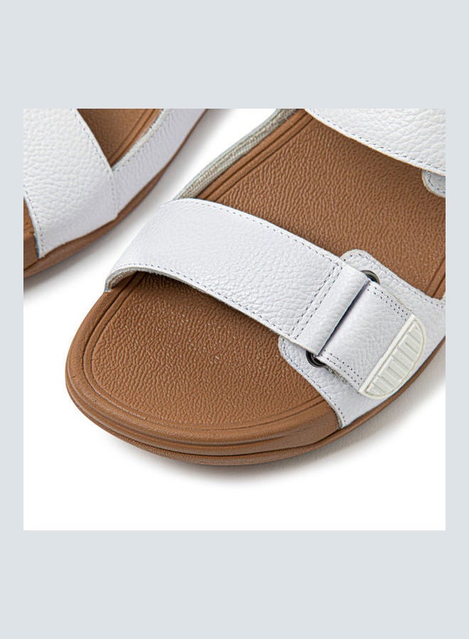 FitFlop - Men's Gogh Moc Slide in Leather Sandal White - Image 1