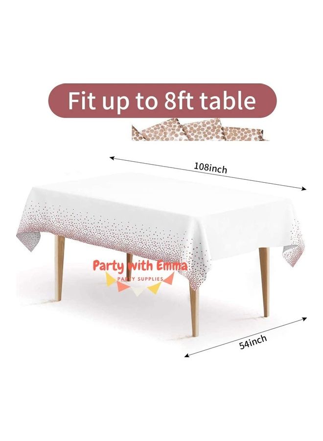 Party with Emma 2 Piece Disposable Party Tablecloth  - Image 3