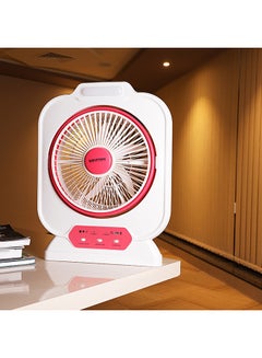 KRYPTON 12 Inch Rechargeable Box Fan With LED Night Light KNF111 White/Pink  - Image 5
