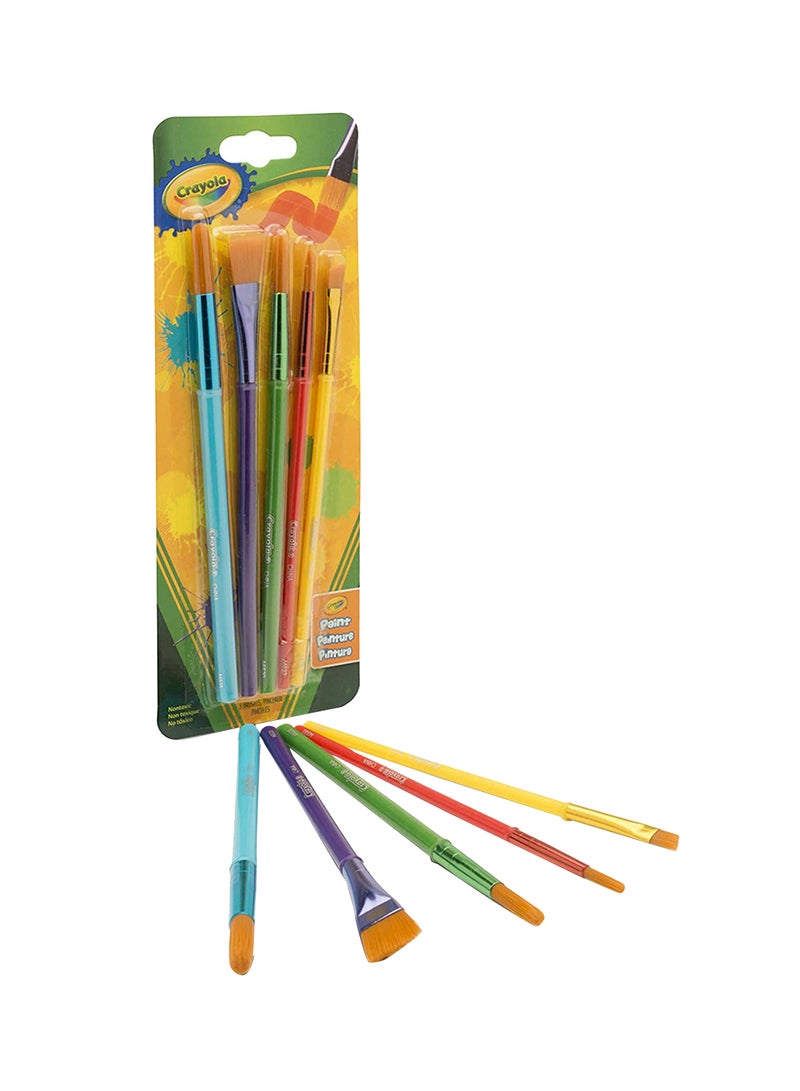 Crayola 5 ct. Art and Craft Brush Set 23X8.5X1cm  - Image 1