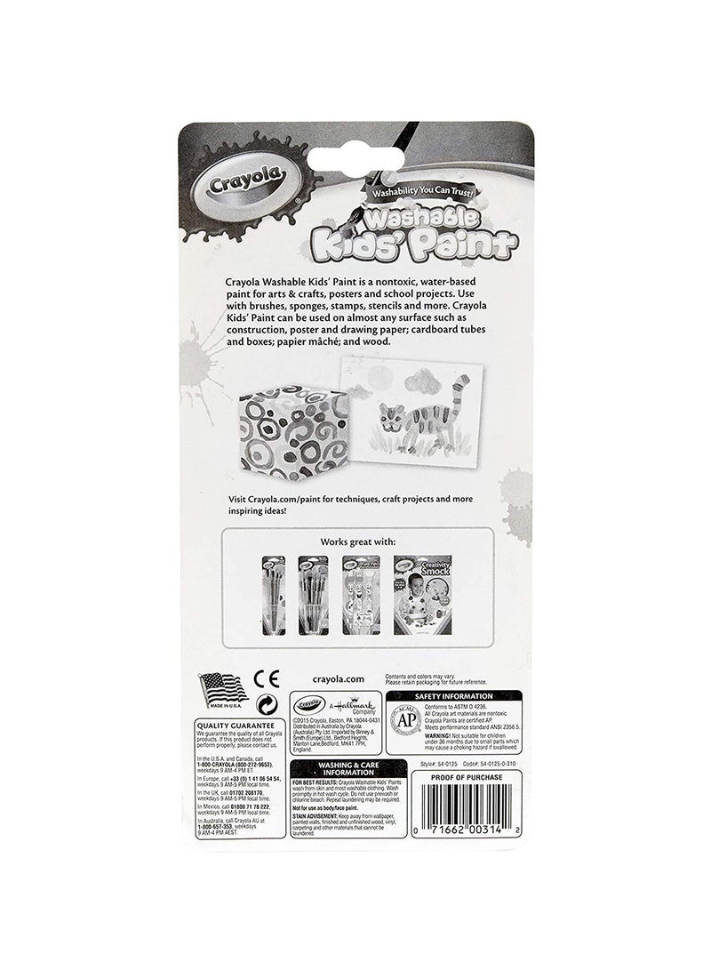 كرايولا مجموعة عبوات ألوان قابلة للغسل مع فرشاة، كلاسيك وقوية من 18 لون 24X12X3سم - Image 3