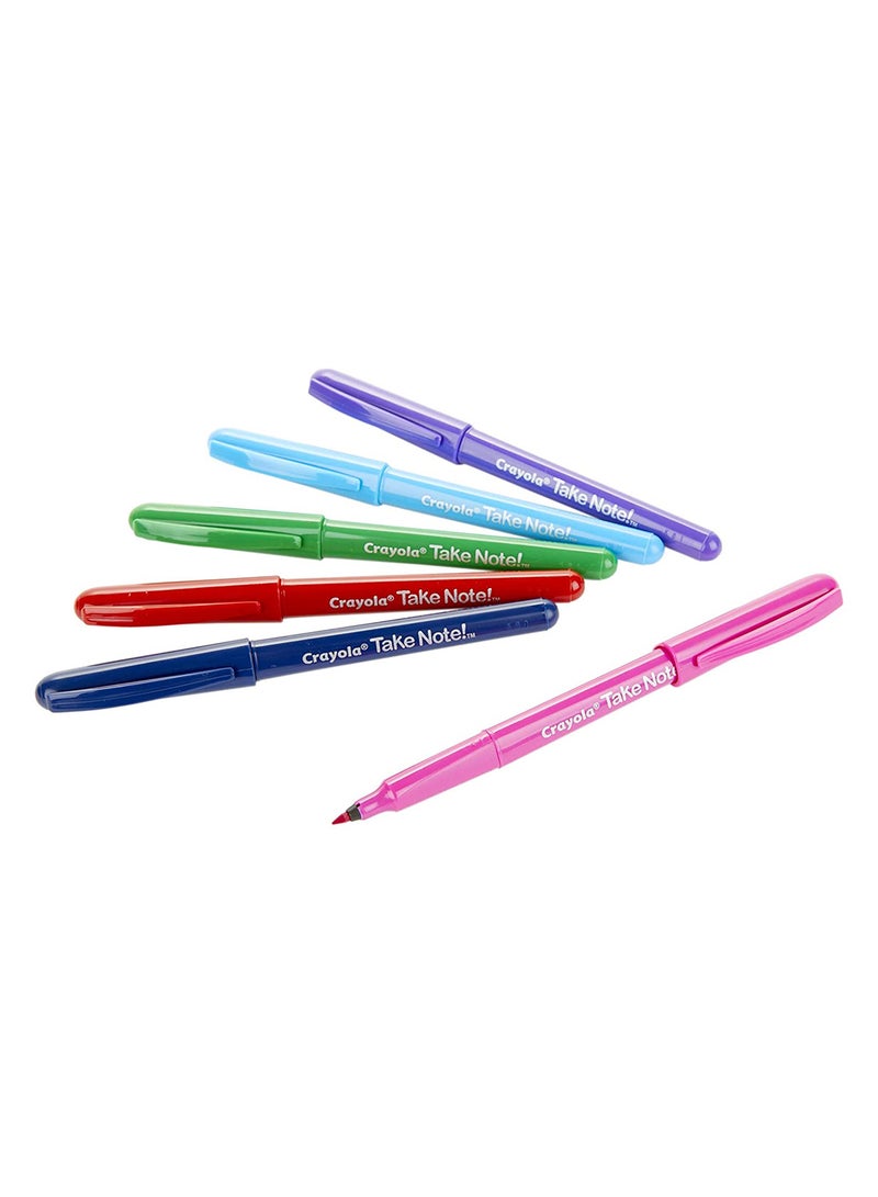 Take Note Washable Felt Tip Pens, 6 Count 23x14x3cm - v1617698212/N43812175A_3