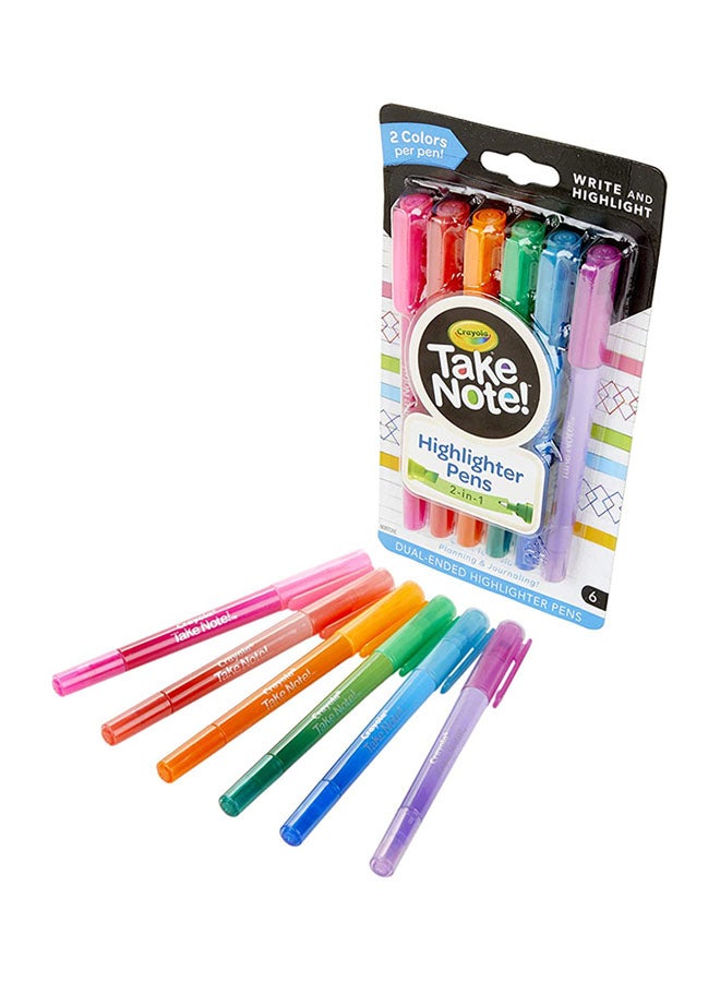 كرايولا - 6 اقلام الكتابة والتحديد 19.4X12X1.5سم - Image 2