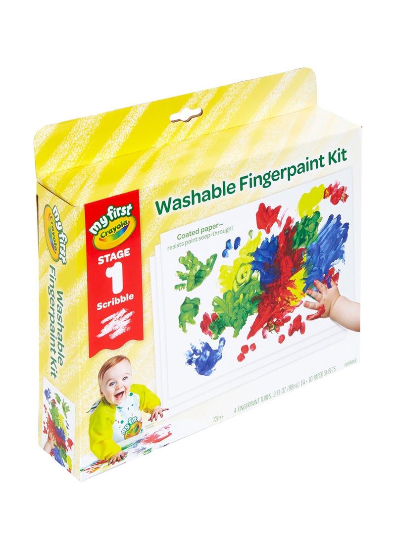 Crayola Washable Fingerpaint Kit, Stage 1 6.4 x 27.9 x 25.4cm - Image 1