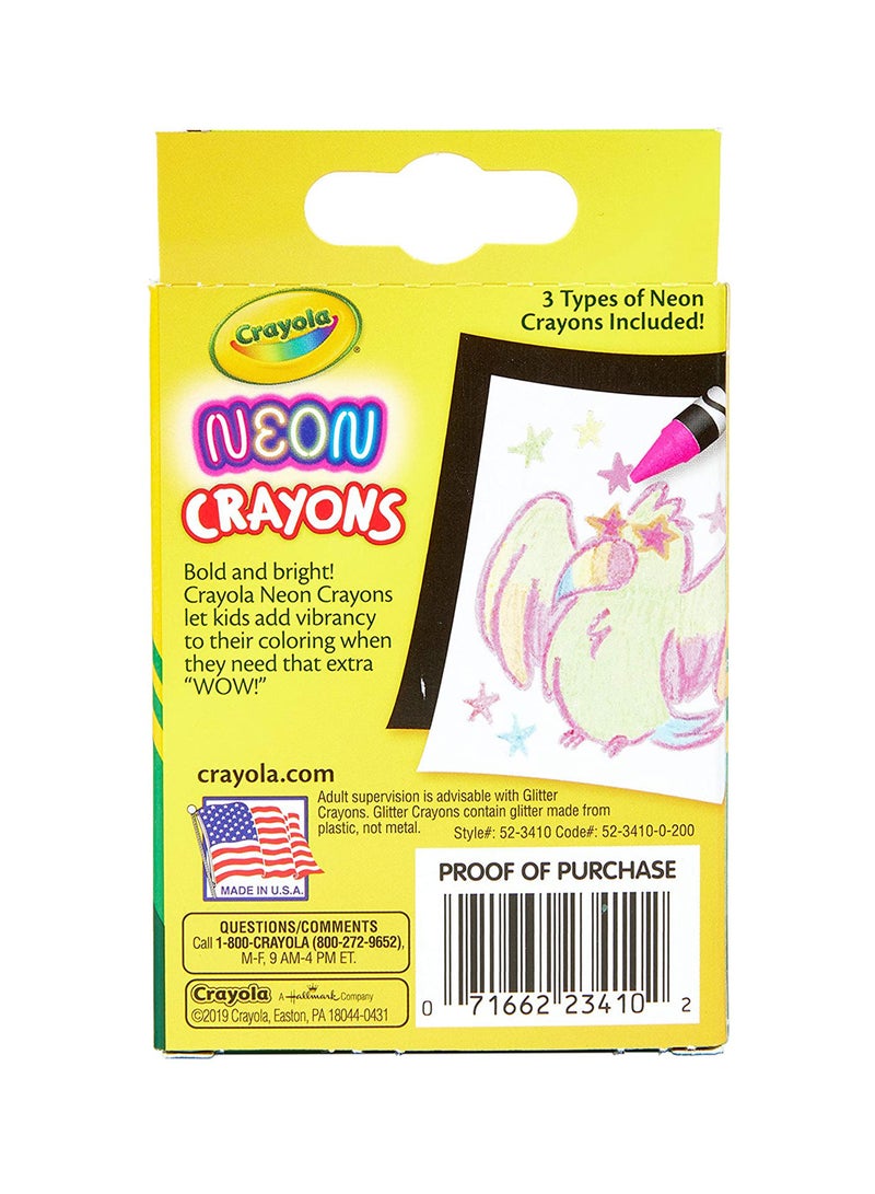 كرايولا ألوان شمع نيون، 24 قطعة 11.43x7.15x2.7سم - Image 5