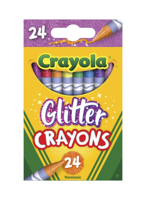 24 ct. Glitter Crayons 11.43x7.15x2.7cm