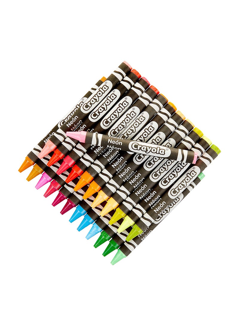 كرايولا ألوان شمع نيون، 24 قطعة 11.43x7.15x2.7سم - Image 4