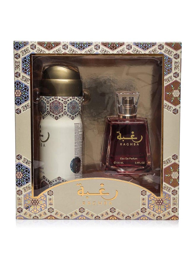 Lattafa - Raghba Gift Set EDP 100 ml, Deodorant 200ml - Image 1