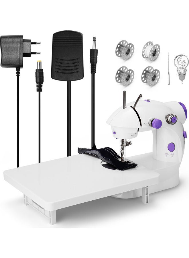 Generic - Electric Small Tailoring Machine With Extension NC-H1727 White/Purple - Image 1