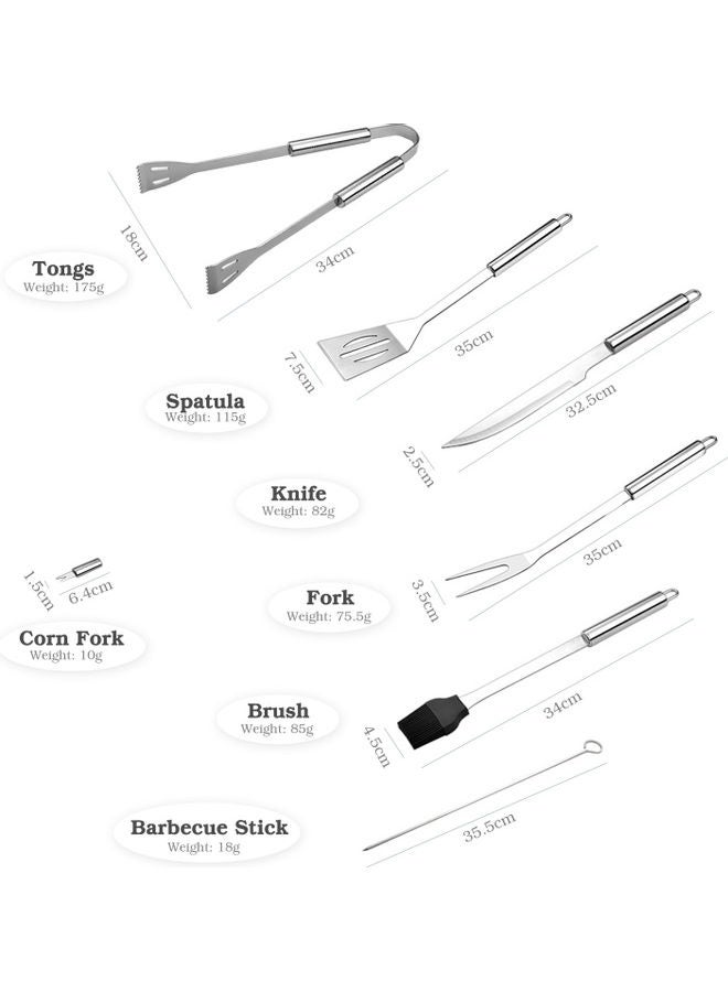 18-Piece Barbecue Tool Set Multicolour - v1617703309/N46215783A_2