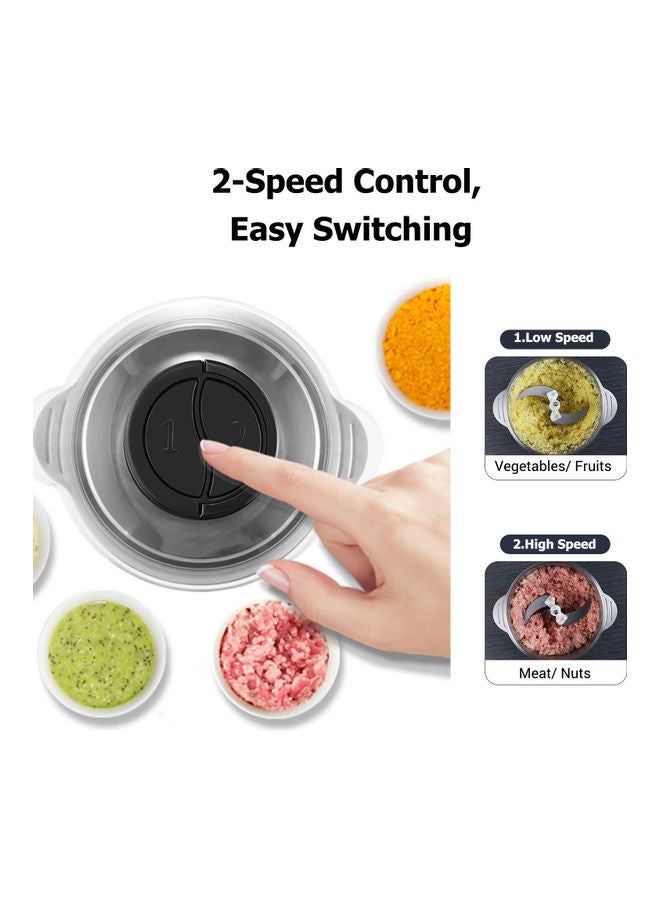Generic Electric Meat Grinder 2.0 L 200.0 W NC-H1249 Silver  - Image 2