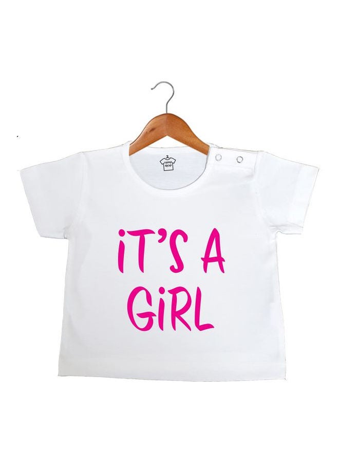 Cheeky Micky Casual Printed Round Neck T-Shirt White 