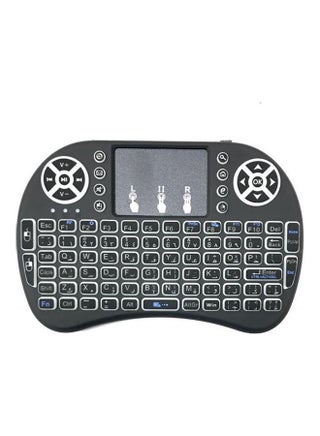 Backlit Mini Wireless Keyboard Arabic English Usb 2.4 G Backlight With Touchpad Built In Lithium Battery 92 Keys Qwerty Multi Finger For Android Tv Box- Tablet And Computer Black - v1617706812/N46216769A_1