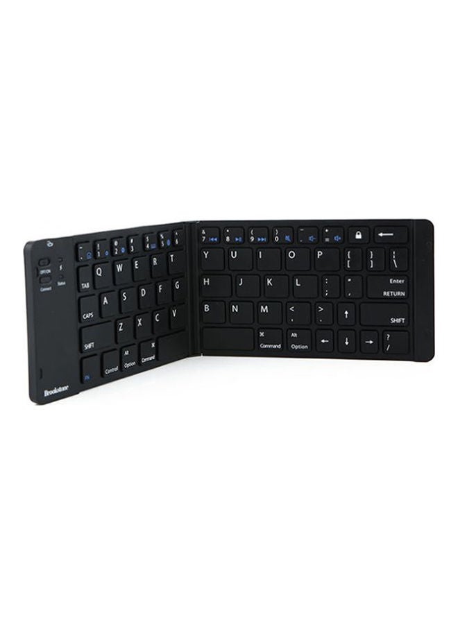Brookstone Folding Bluetooth Keyboard- Slim And Lightweight Black  - Image 1