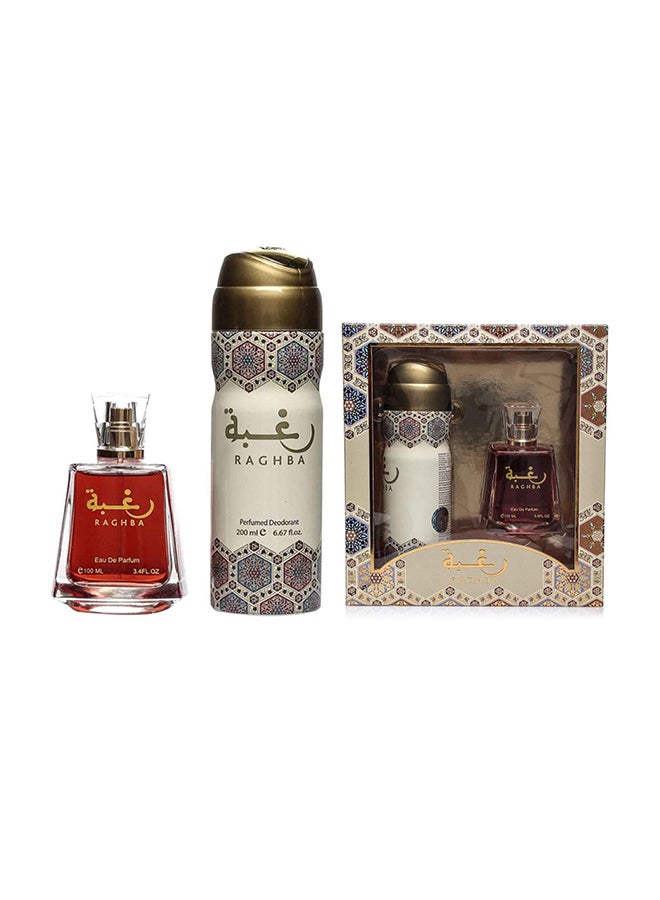 Lattafa - Raghba Gift Set EDP 100 ml, Deodorant 200ml - Image 1