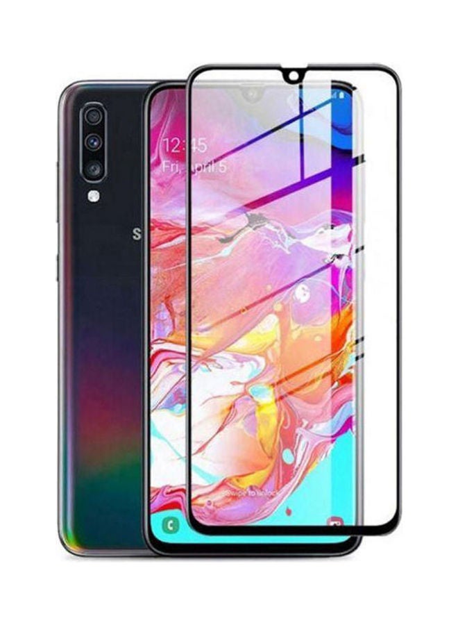 shAyzee Tempered Glass Screen Protector For Samsung Galaxy A70 Clear/Black