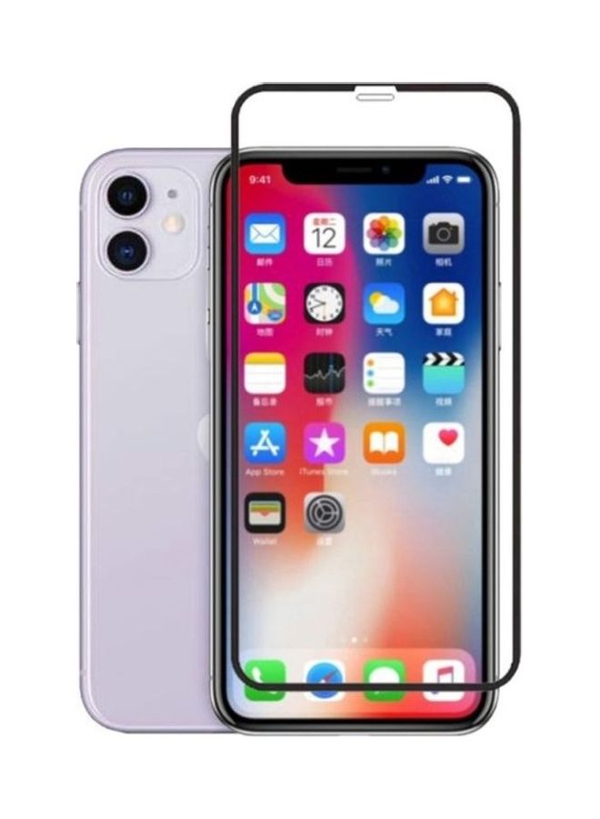 shAyzee Tempered Glass Screen Protector For Apple iPhone 11 Clear/Black