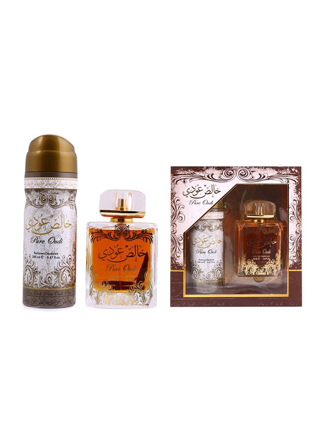 Lattafa - Pure Oudi EDP With Deodorant Gift Set Pure Oudi EDP 100ml, Deodorant 200ml - Image 1