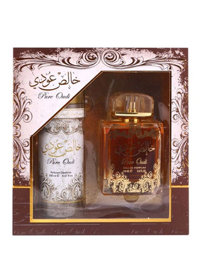 Lattafa - Pure Oudi EDP With Deodorant Gift Set Pure Oudi EDP 100ml, Deodorant 200ml - Image 1